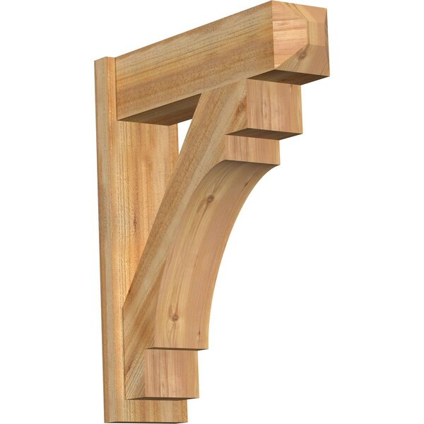 Ekena Millwork Merced Craftsman Rough Sawn Outlooker, Western Red Cedar, 8"W x 28"D x 34"H OUT08X28X34MRC04RWR - main